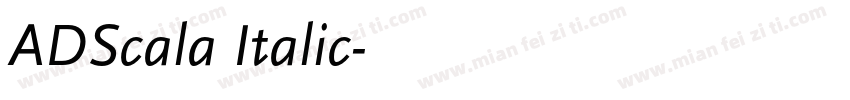 ADScala Italic字体转换